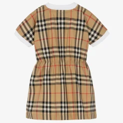 Baby Girls White Vintage Check Dress