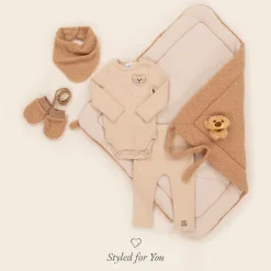 Beige Bouclé Baby Scarf