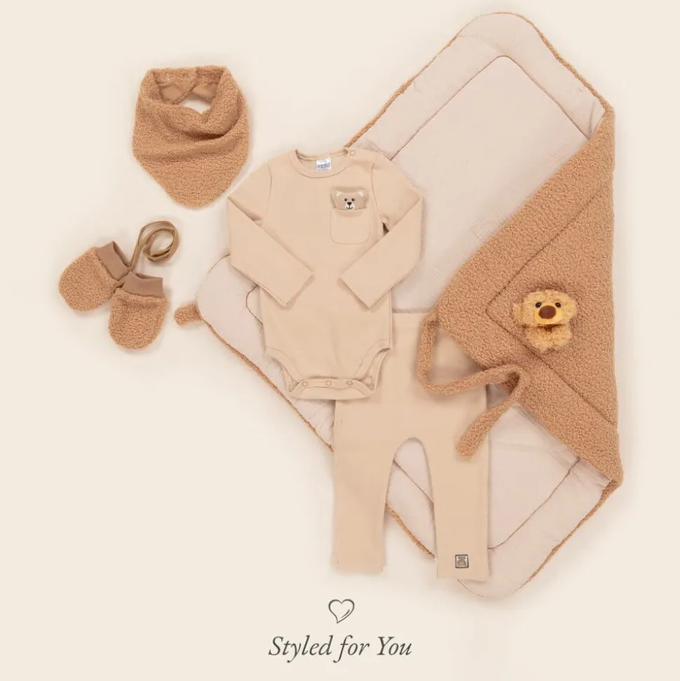 Beige Bouclé Fleece Bear Nest (64cm)