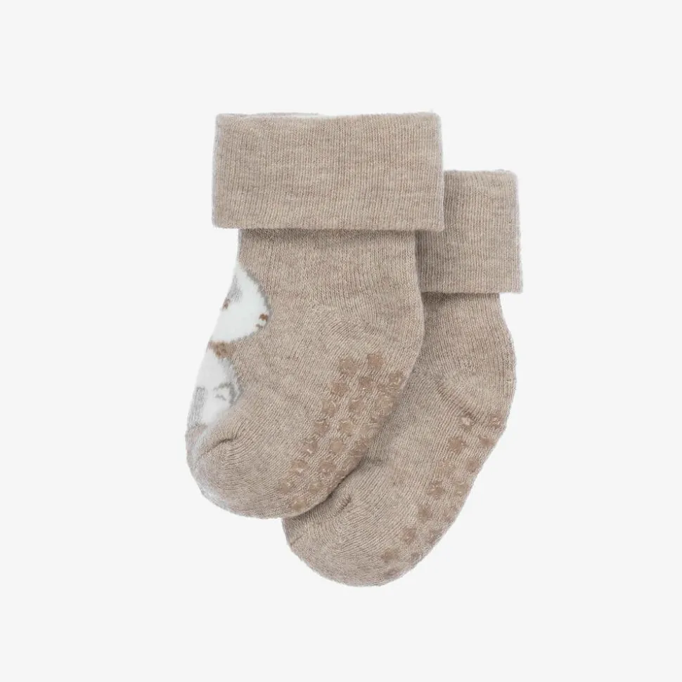 Beige Bunny Cotton Baby Socks