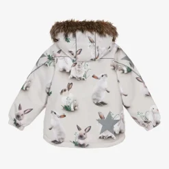 Beige Bunny Rabbit Padded Ski Jacket