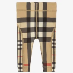 Beige Check Baby Sun Protective Leggings