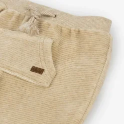 Beige Corduroy Baby Joggers