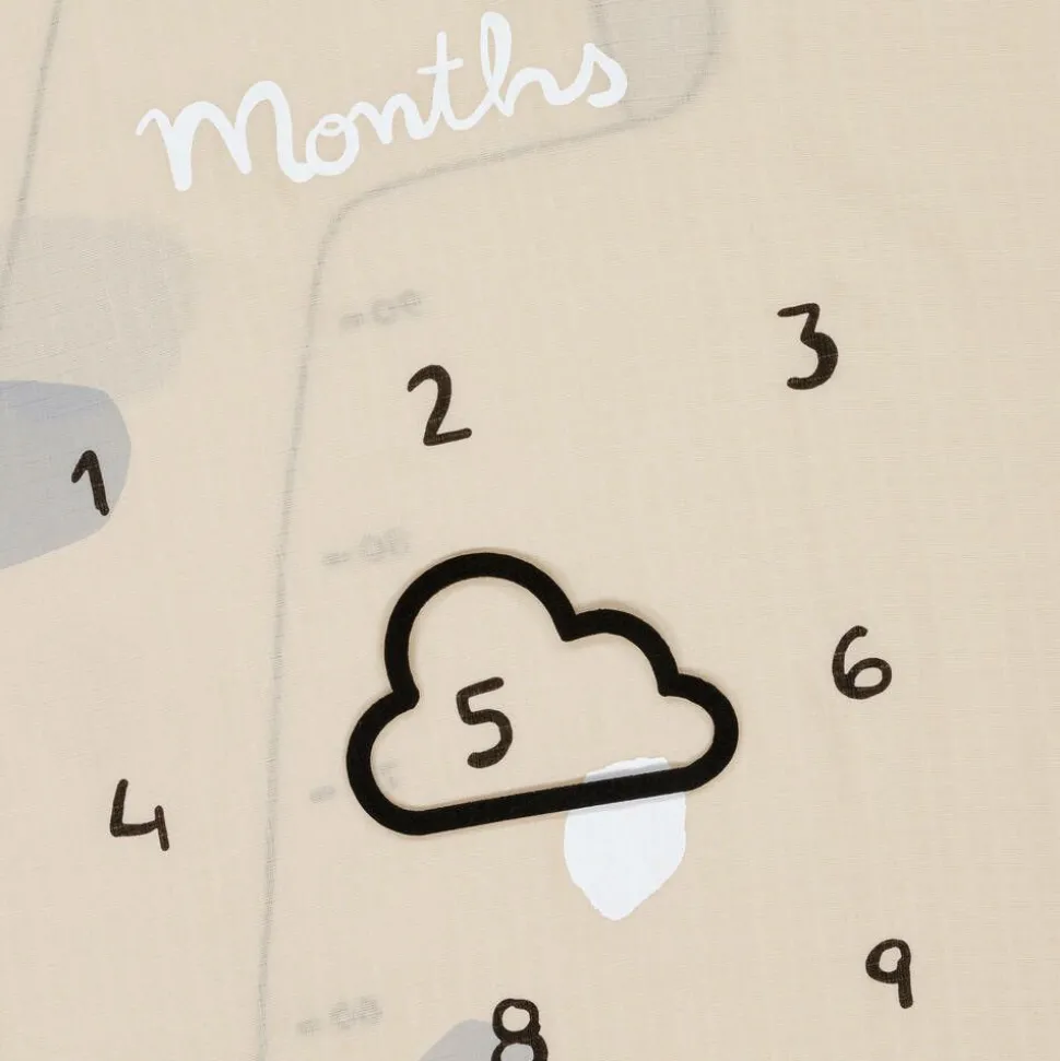 Beige Cotton Baby Milestone Swaddles (2 Pack)