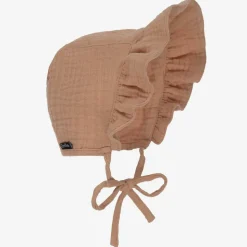 Beige Cotton Bonnet