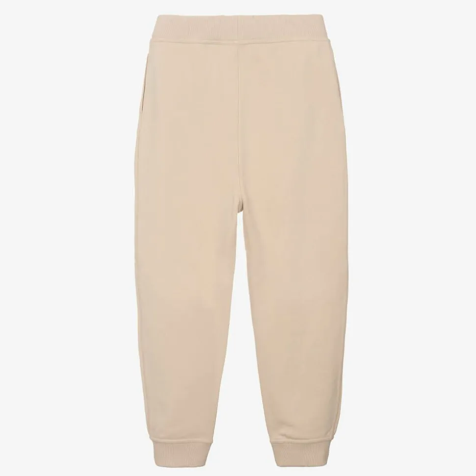 Beige Cotton Joggers