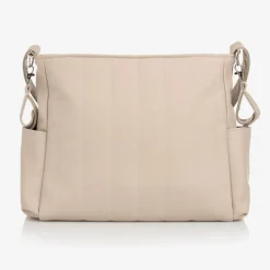 Beige Faux Leather Baby Changing Bag (43cm)