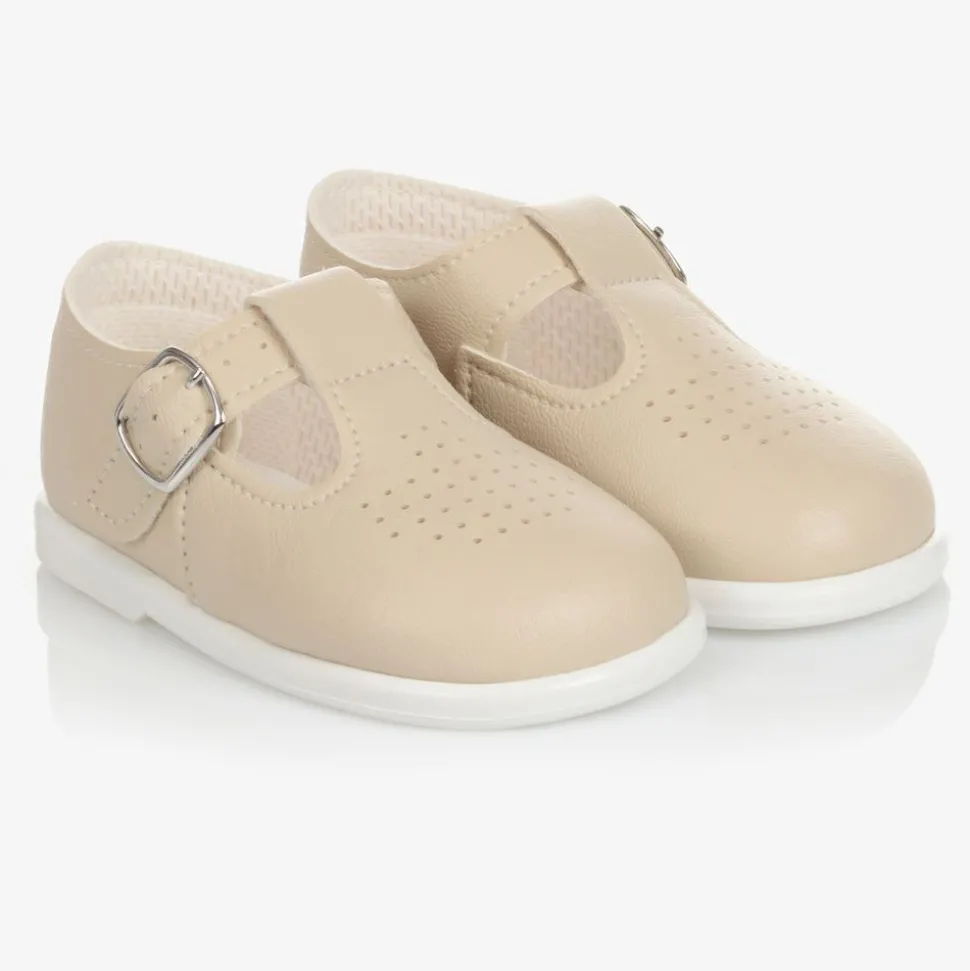 Beige First Walker Shoes