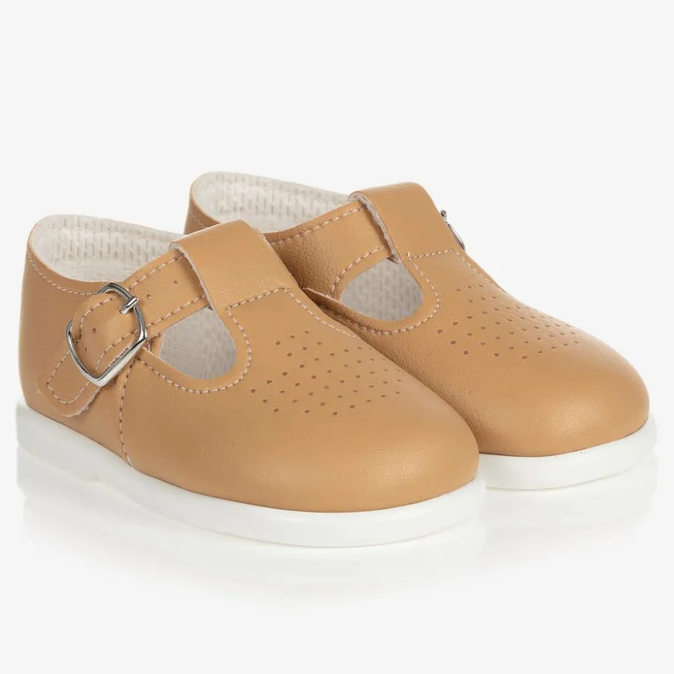 Beige First Walker Shoes