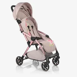 Beige Floral Baby Stroller