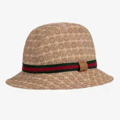 Beige GG Cotton Canvas Hat