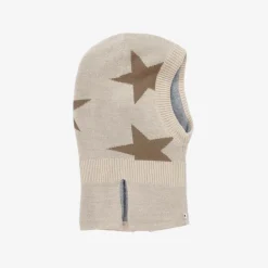 Beige Knitted Star Balaclava