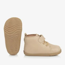 Beige Leather First Walker Boots
