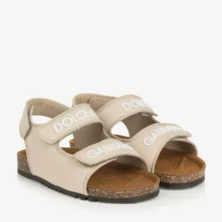 Beige Leather Sandals