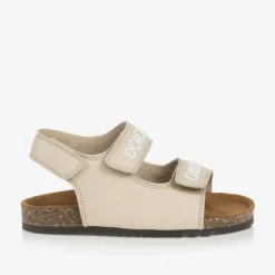 Beige Leather Sandals