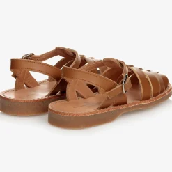 Beige Leather Sandals