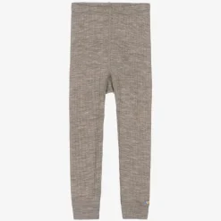 Beige Merino Wool Leggings