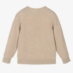 Beige Merino Wool Teddy Bear Sweater