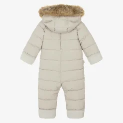 Beige Padded Snowsuit