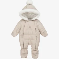 Beige Puffer Snowsuit