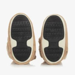 Beige Suede Baby Moon Boots