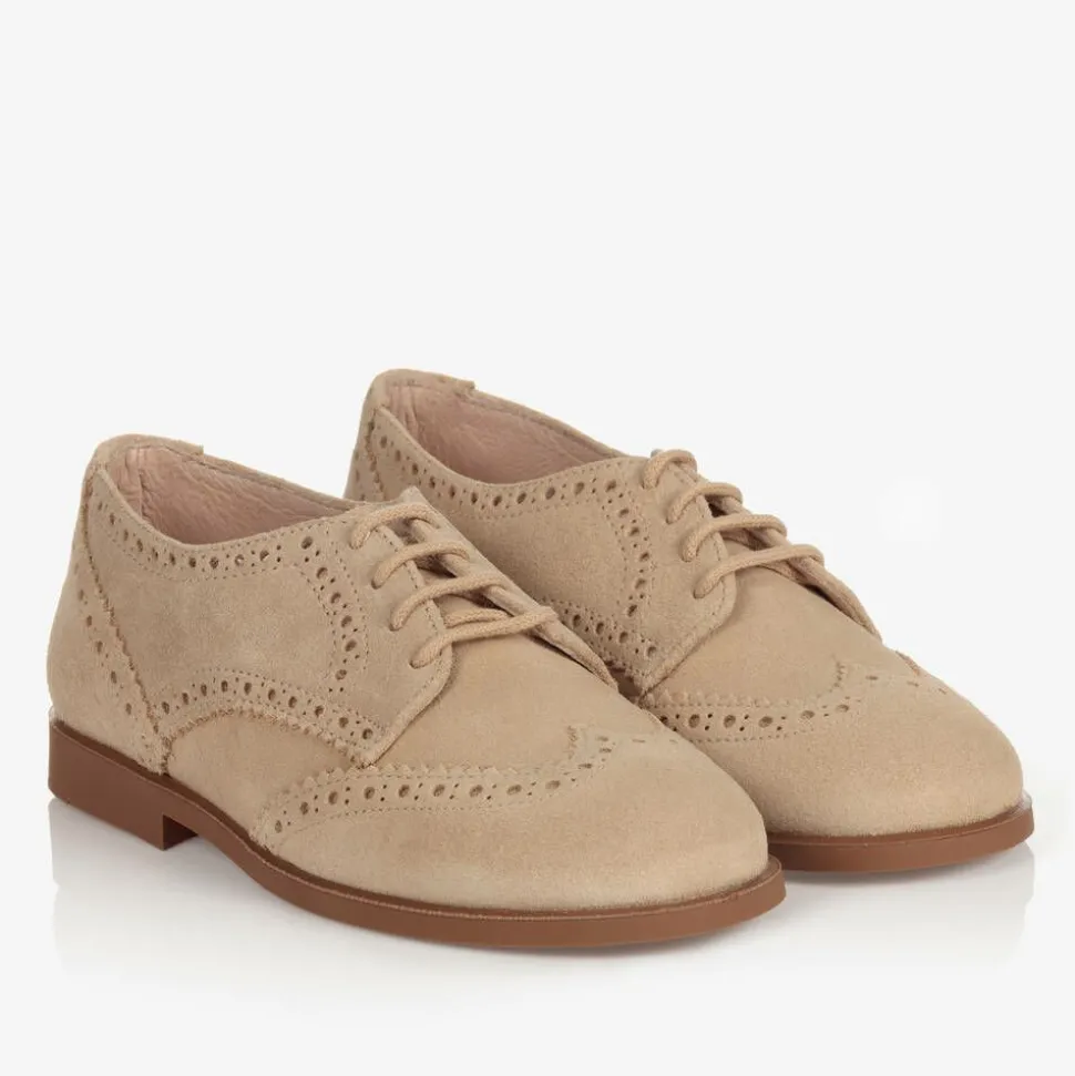 Beige Suede Brogues