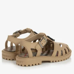 Beige TB Monogram Jelly Shoes