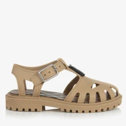 Beige TB Monogram Jelly Shoes