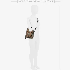 Beige Vintage Check Crossbody Bag