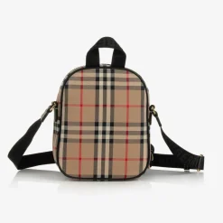 Beige Vintage Check Crossbody Bag