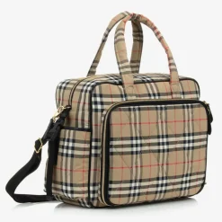 Beige Vintage Check Quilted Changing Bag (43cm)