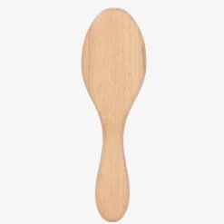 Beige Wooden Baby Hairbrush