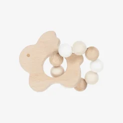 Beige Wooden Rabbit Teether Toy