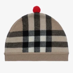 Beige Wool & Cashmere Baby Hat