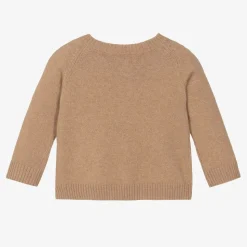 Beige Wool & Cashmere Teddy Bear Cardigan