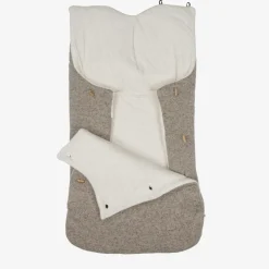 Beige Wool & Silk Knit Baby Nest (71cm)