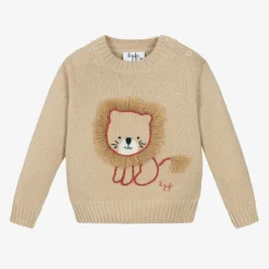 Beige Wool Lion Sweater