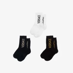 Black & Blue Cotton Ankle Socks (3 Pack)