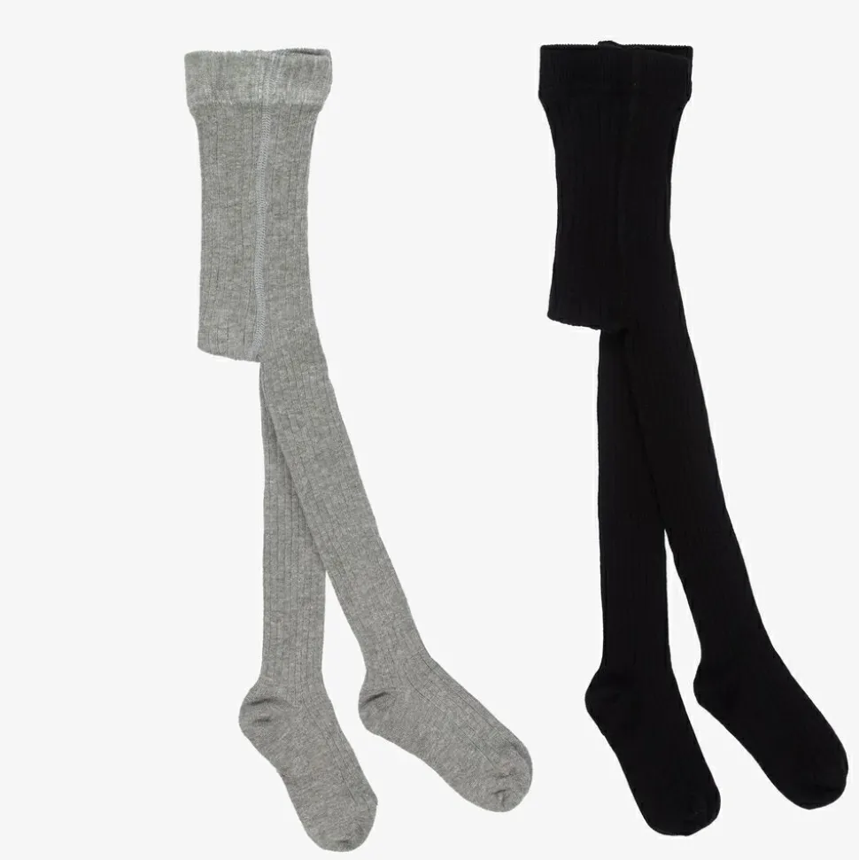 Black & Grey Tights (2 Pack)