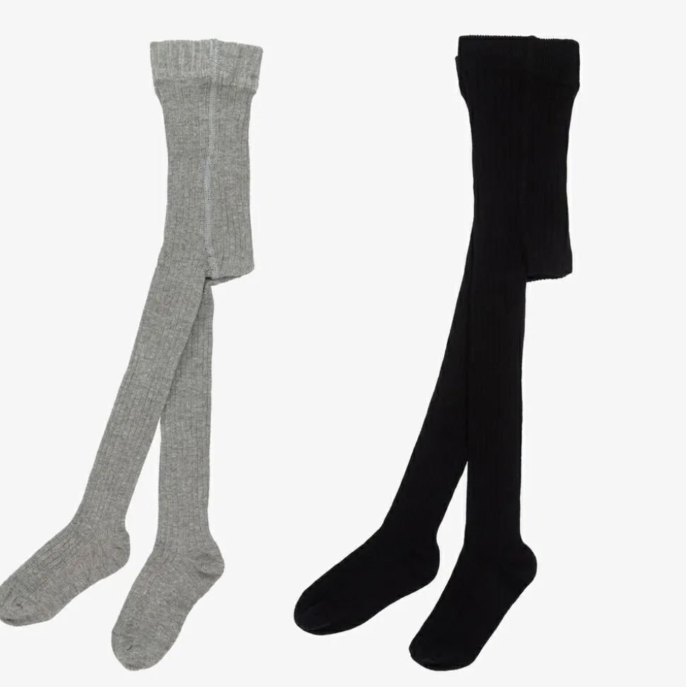 Black & Grey Tights (2 Pack)