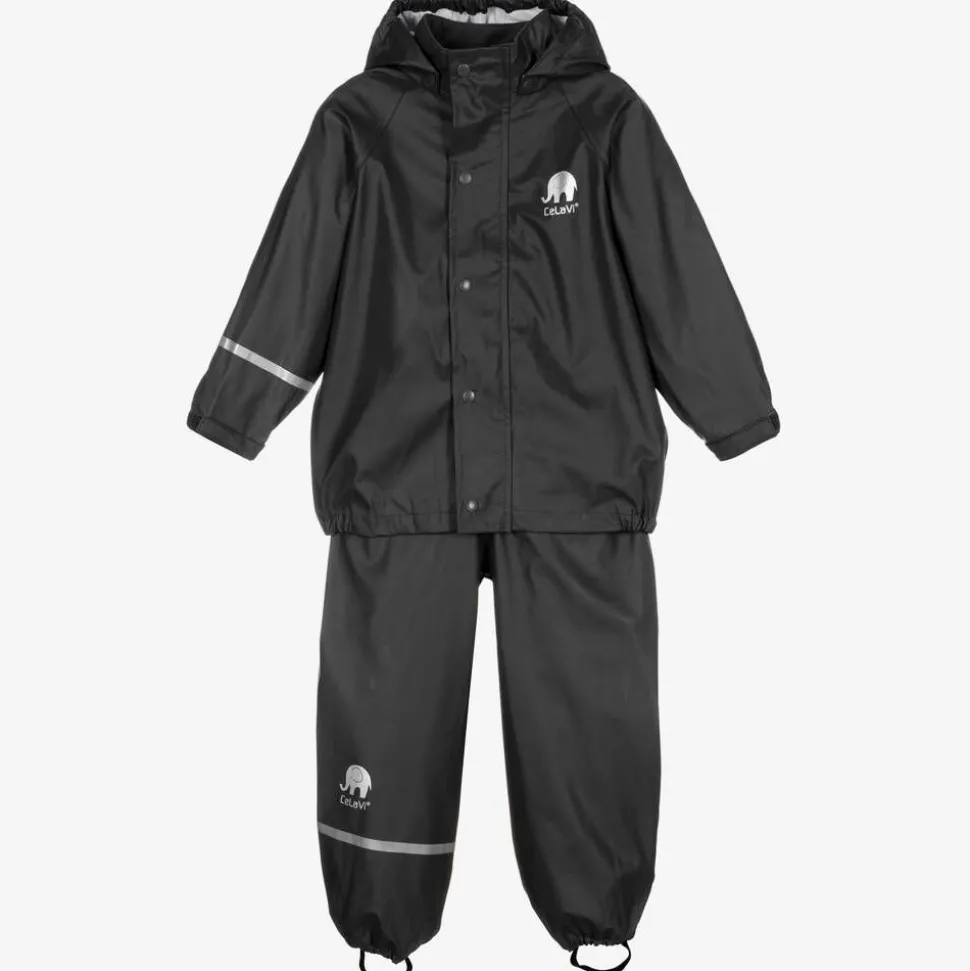 Black 2 Piece Rainsuit