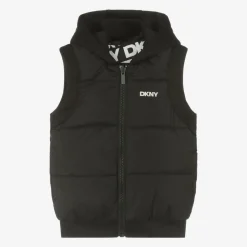 Black & White Reversible Hooded Gilet