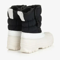 Black & White Waterproof Snow Boots