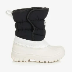 Black & White Waterproof Snow Boots