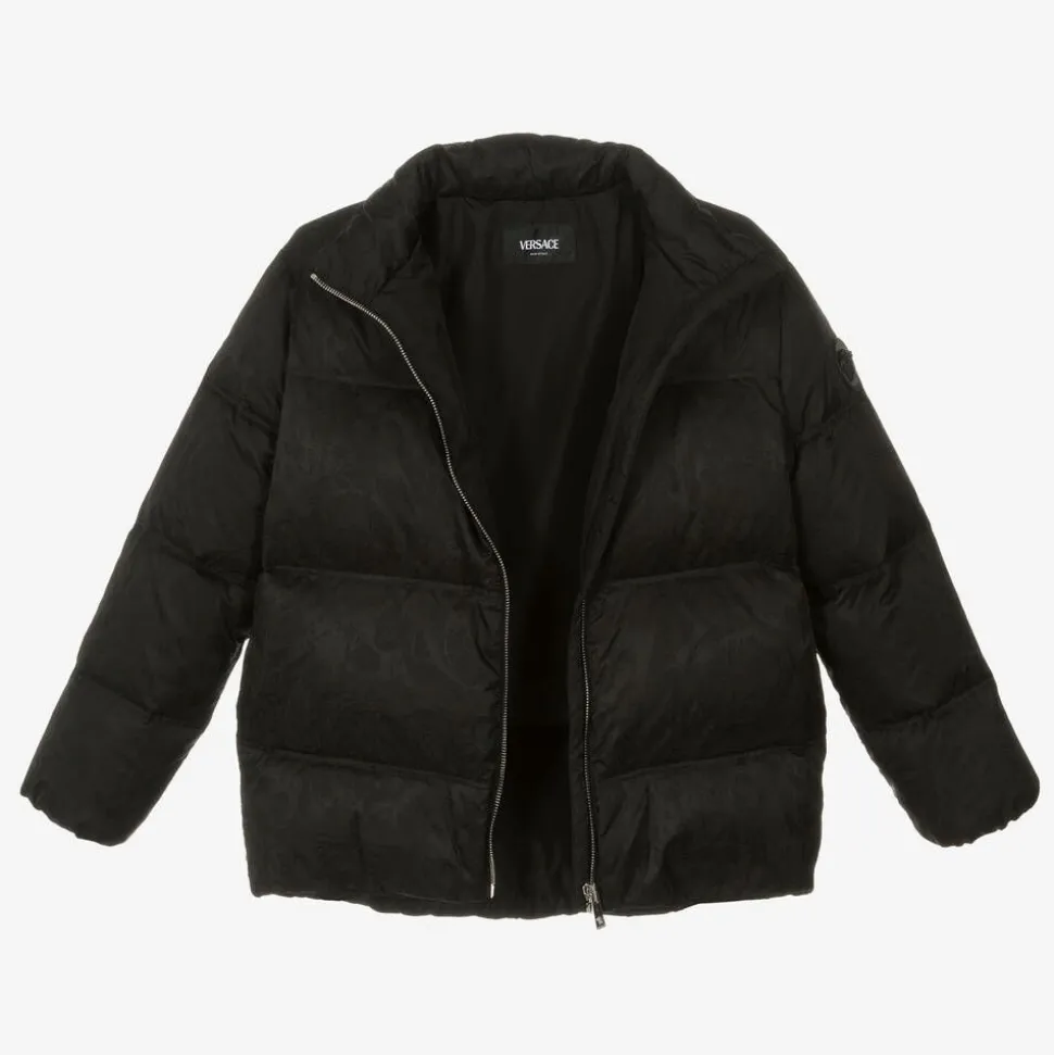 Black Barocco Down-Padded Coat