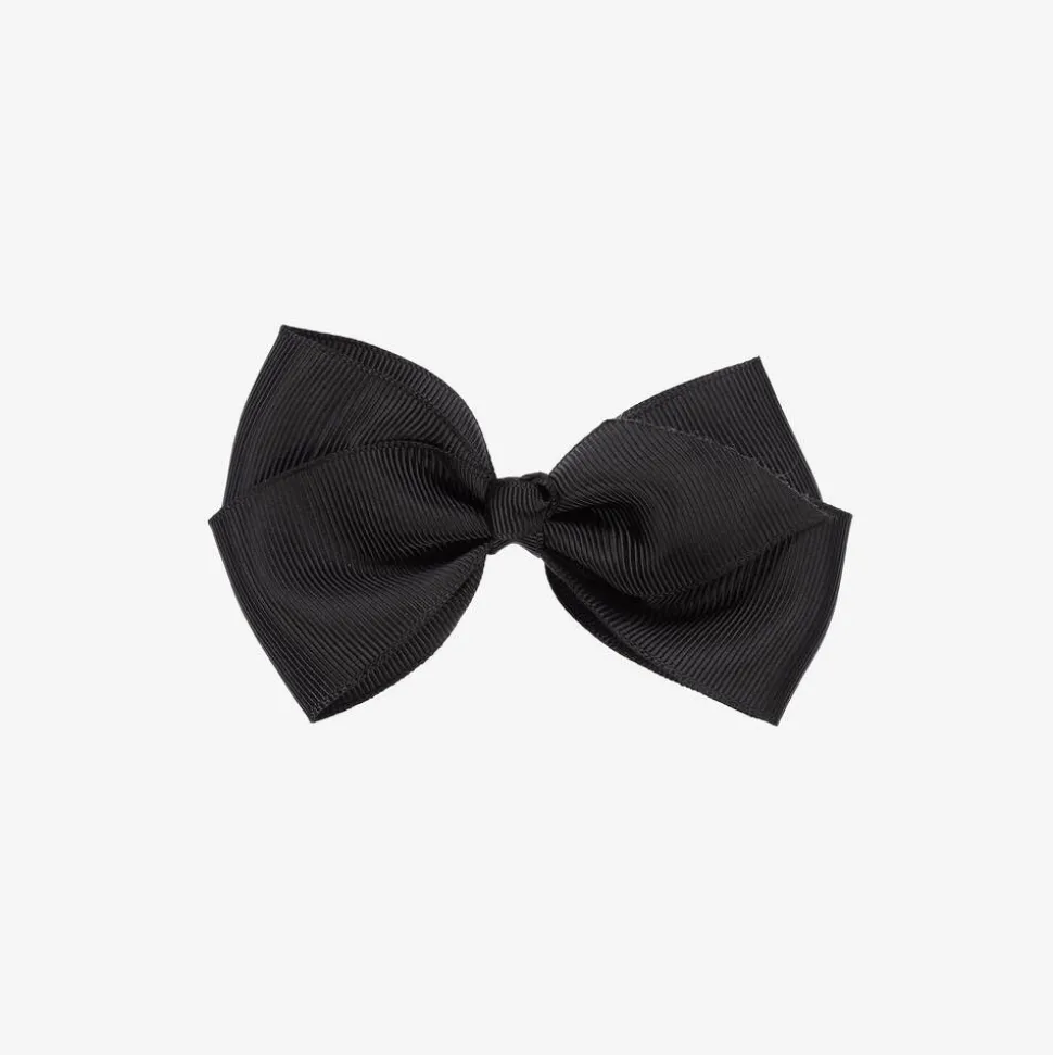 Black Bow Hair Clip (10cm)