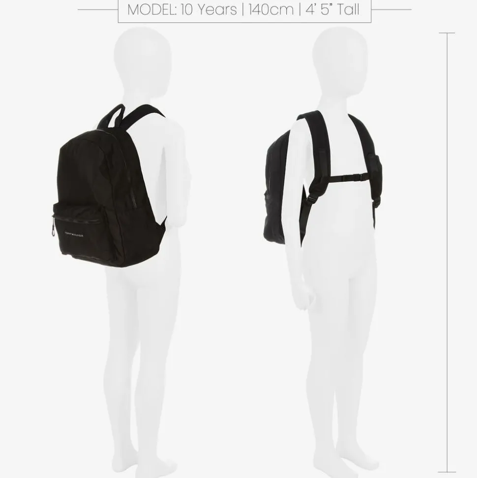 Black Canvas Backpack (37cm)