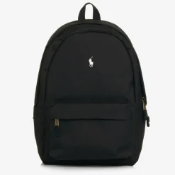 Black Canvas Pony Logo Backpack (45cm)