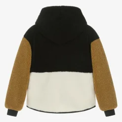 Black Colourblock Fleece Jacket