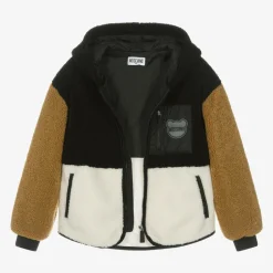 Black Colourblock Fleece Jacket